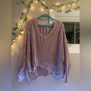 Free People Sweater- Light Pink